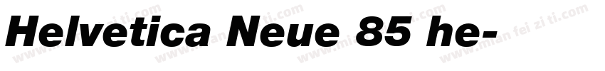 Helvetica Neue 85 he字体转换